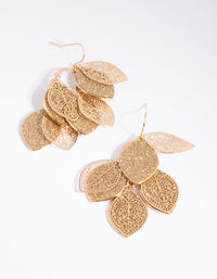 Gold Glitter Drop Earrings - link has visual effect only