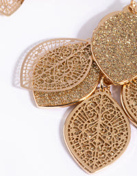 Gold Glitter Drop Earrings - link has visual effect only