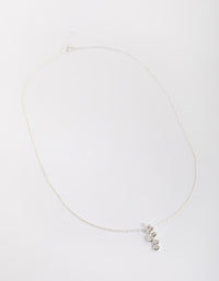 Sterling Silver Diamante Drop Necklace - link has visual effect only