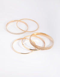 Gold Glitter & Diamante Bangle 5-Pack - link has visual effect only