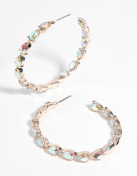 Rose Gold Hoop Earrings - link has visual effect only