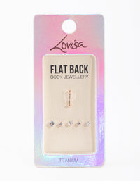 Rose Gold Plated Titanium Flat Back 6-Pack - link has visual effect only