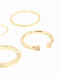 Gold Plated Ring Stack Pack with Freshwater Pearls - link has visual effect only