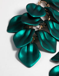 Green Pearlised Cascade Petal Earrings - link has visual effect only