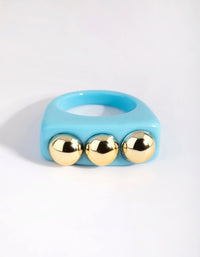 90s Blue & Gold Ring - link has visual effect only