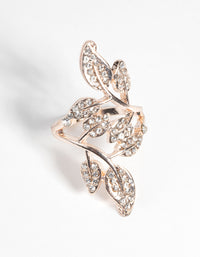 Rose Gold Diamante Petal Ring - link has visual effect only