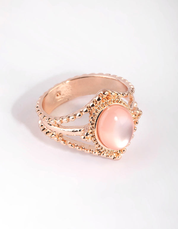 Rose Gold Cats Eye Ring