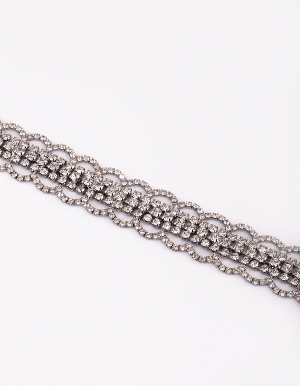 Gunmetal Diamante Choker