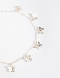 Silver Butterfly Chain Anklet - link has visual effect only