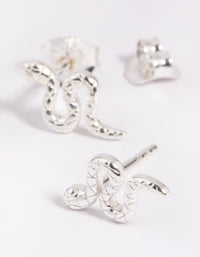 Sterling Silver Snake Stud Earrings - link has visual effect only