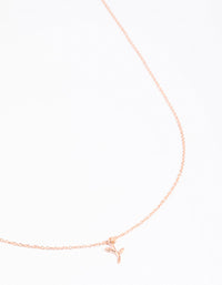 Rose Gold Plated Sterling Silver Rose Necklace - link has visual effect only