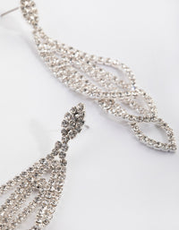 Silver Layered Geometric Chain Earrings - link has visual effect only