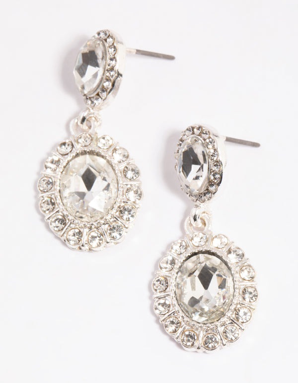 Silver Vintage Drop Earrings