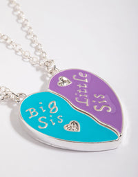 Kids Sister Heart Necklace Set - link has visual effect only