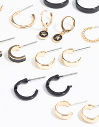 Gold Star Hoop Earring 8-Pack - link has visual effect only