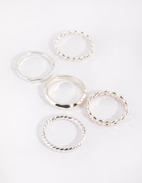 Silver Croissant Rings 4-Pack - link has visual effect only