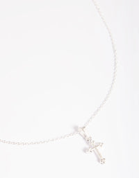 Sterling Silver Vintage Cross Necklace - link has visual effect only