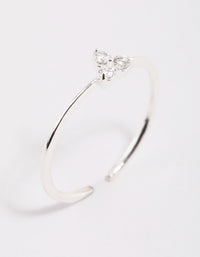 Sterling Silver Cubic Zirconia Ring - link has visual effect only