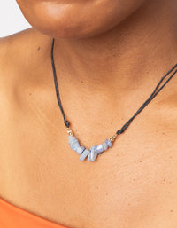 Blue Aventurine Chip Necklace - link has visual effect only