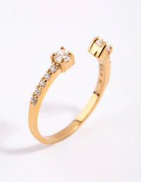 Gold Plated Sterling Silver Cubic Zirconia RIng - link has visual effect only