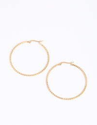 Gold Plated Surgical Steel Thin Hoop Earrings - link has visual effect only