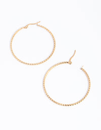 Gold Plated Surgical Steel Thin Hoop Earrings - link has visual effect only