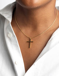 Waterproof Gold Plated Stainless Steel Cross Necklace - link has visual effect only