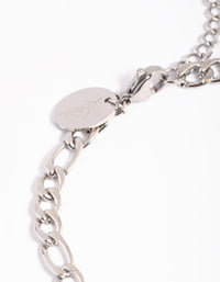 Surgical Steel Figaro Bracelet - link has visual effect only