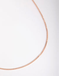 Rose Gold Plated Fine Chain Necklace - link has visual effect only