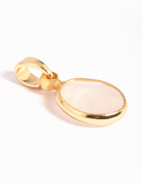 Gold Plated Charm with Rose Quartz - link has visual effect only