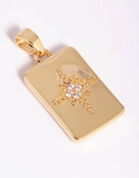 Gold Plated Celestial Charm with Cubic Zirconia - link has visual effect only