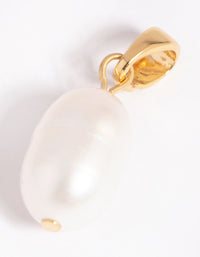 Gold Plated Charm with Freshwater Pearl - link has visual effect only