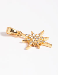 Gold Plated Diamante Starburst Charm - link has visual effect only