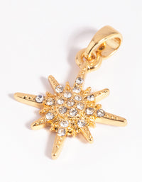 Gold Plated Diamante Starburst Charm - link has visual effect only