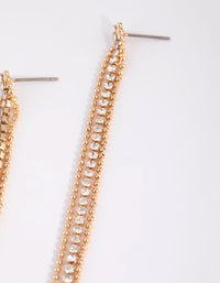 Gold Diamante Drop Earrings - link has visual effect only