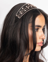 Rose Gold Diamante Star Headband - link has visual effect only