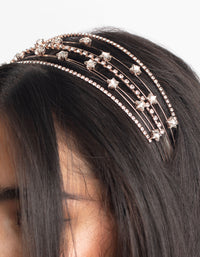 Rose Gold Diamante Star Headband - link has visual effect only