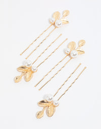 Gold Leaf & Pearl Pin Pack - link has visual effect only