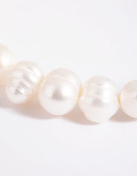 Silver Freshwater Pearl Stretch Bracelet - link has visual effect only