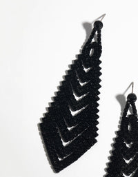 Matte Black Diamante Earrings - link has visual effect only