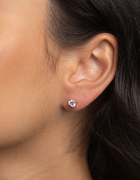 Rose Gold Diamante Stud Earring 5-Pack - link has visual effect only