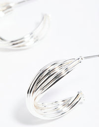 Silver Twisted Hoop Earrings - link has visual effect only