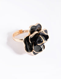 Black Flower Ring - link has visual effect only