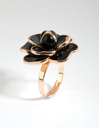 Black Flower Ring - link has visual effect only