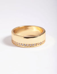 Gold Plated Cubic Zirconia Ring - link has visual effect only