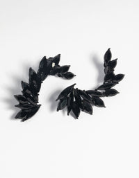 Matte Black Marquise Cuff Earrings - link has visual effect only