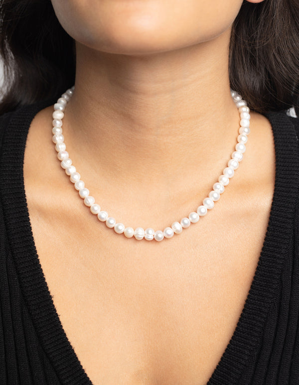 Gold Freshwater Pearl Layered Necklace Lovisa