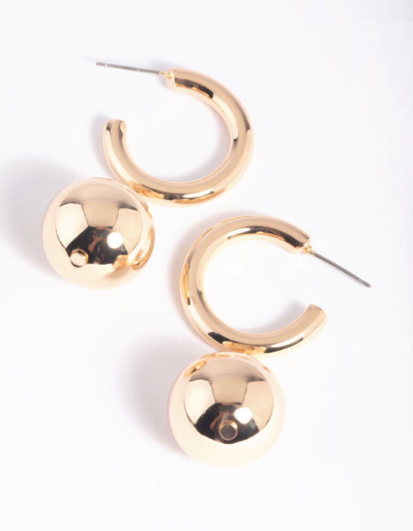 Gold Statement Hoop Earrings