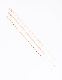 Gold Heart & Star Anklet Pack - link has visual effect only