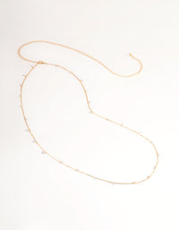 Gold Drop Diamante Waist Chain - link has visual effect only